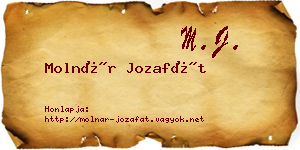 Molnár Jozafát névjegykártya